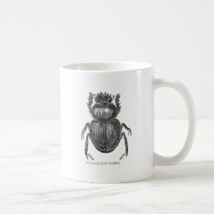 Skarabäus Käfer Vintage Zeichnung mit Feder und Ti Kaffeetasse