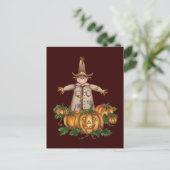 SKARECROW & PUMPKIN PATCH VON SHARON SHARPE POSTKARTE (Stehend Vorderseite)
