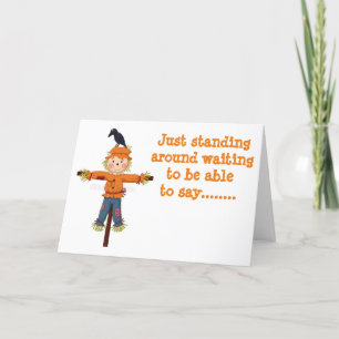 SKARECROW UND CROW MIT "BIRTHDAY WISHES"-KARTE KARTE