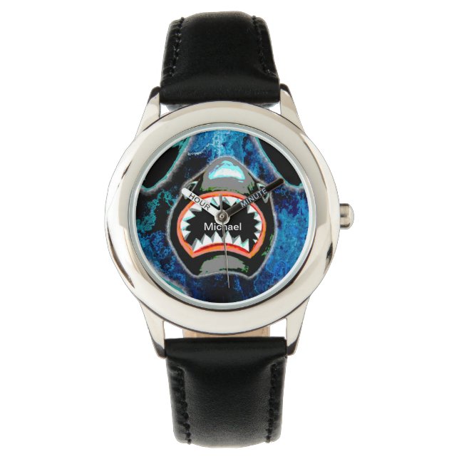 Skark Mania Funny Cartoon Illustration Armbanduhr (Vorderseite)