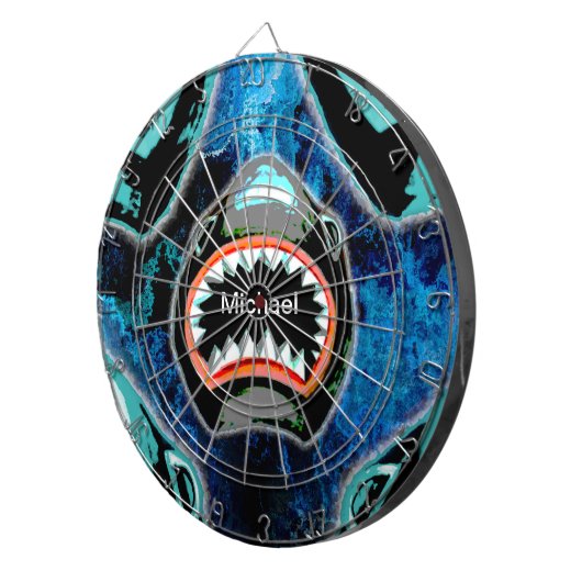 Skark Mania Funny Cartoon Illustration Dartscheibe (Vorderseite rechts)