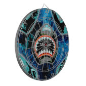 Skark Mania Funny Cartoon Illustration Dartscheibe (Vorderseite Links)