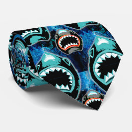 Skark Mania Funny Cartoon Illustration Krawatte