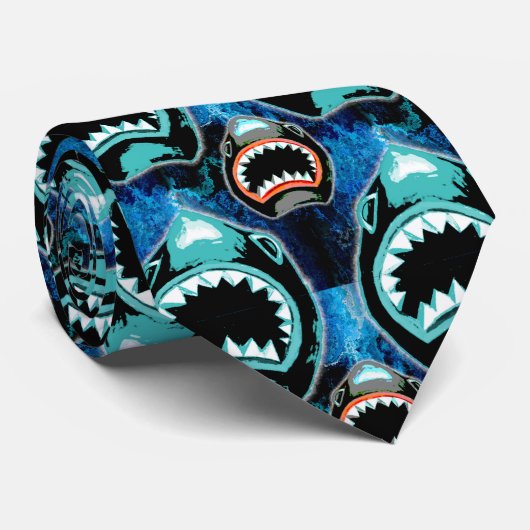 Skark Mania Funny Cartoon Illustration Krawatte (Gerollt)