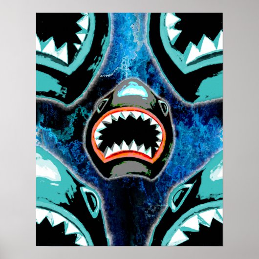 Skark Mania Funny Cartoon Illustration Poster (Vorne)
