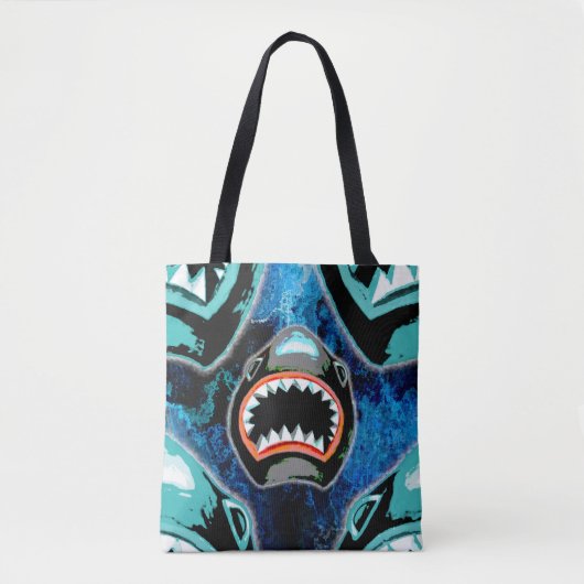 Skark Mania Funny Cartoon Illustration Tasche (Vorderseite)