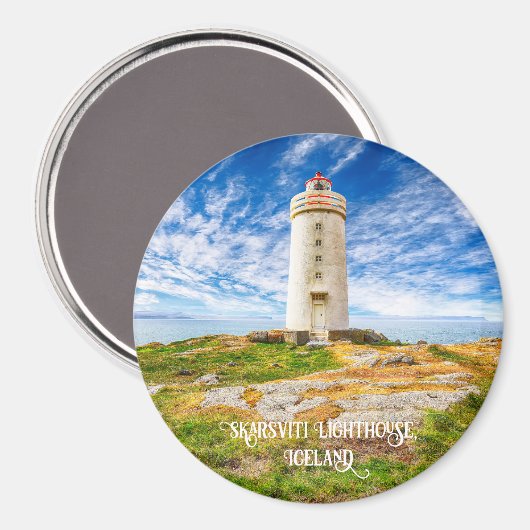 Skarsviti Lighthouse, Island Magnet (Vorderseite/Rückseite)