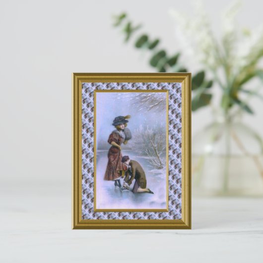 Skate 1920 postkarte (Stehend Vorderseite)