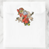 Skate 43 runder aufkleber (Tasche)