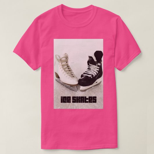 Skate auf der Eisbahn T-Shirt (Design vorne)