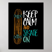 Skate auf einem Kostenvoranschlag für Skateboardin Poster (Vorne)