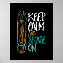 Skate auf einem Kostenvoranschlag für Skateboardin Poster