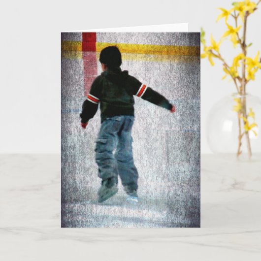 Skate auf karte (Gelbe Blume)