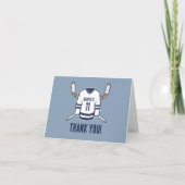 Skate auf Over Ice Hockey Dankeschön Card Dankeskarte (Vorderseite)