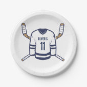 Skate auf Over Ice Hockey Plate Pappteller (Vorderseite)