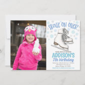 Skate auf Over Ice Skaten-Foto Einladung (Vorderseite)