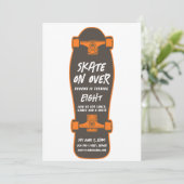Skate auf über Skateboarding Theme Party Einladung (Stehend Vorderseite)