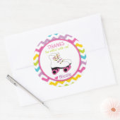 Skate-Aufkleber / Roller-Skate-Vorzugstriche Runder Aufkleber (Umschlag)