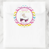 Skate-Aufkleber / Roller-Skate-Vorzugstriche Runder Aufkleber (Tasche)