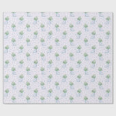 Skate aus Weißeis Blauer Schneeflocken Rosa Weihna Geschenkpapier (Flach)