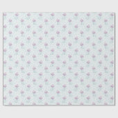 Skate aus Weißeis Blauer Schneeflocken Rosa Weihna Geschenkpapier (Flach)