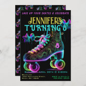 Skate Birthday Party Einladung (Vorne/Hinten)