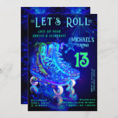 Skate Birthday Party Einladung (Vorne/Hinten)