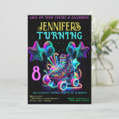 Skate Birthday Party Einladung (Stehend Vorderseite)