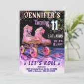 Skate Birthday Party Einladung (Stehend Vorderseite)