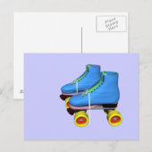 Skate blau postkarte (Vorne/Hinten)