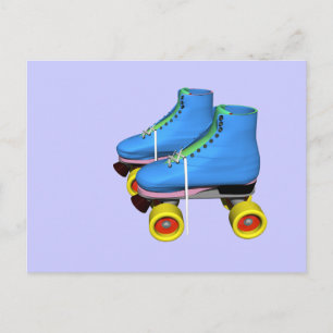 Skate blau postkarte