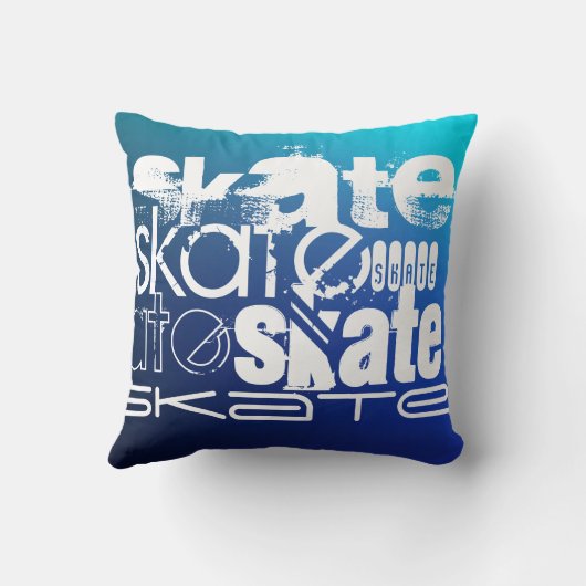 Skate; Blauer Gradient Kissen (Rückseite)