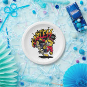 Skate Board Free Style Pappteller (Party)