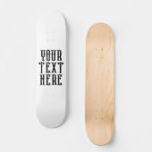 Skate Board Grunge Schriftart Skateboard (Vorderseite)