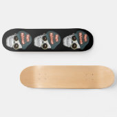 Skate Board Skeleton Head Happy Halloween Skateboard (Horizontal)