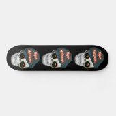 Skate Board Skeleton Head Happy Halloween Skateboard (Horizontal)