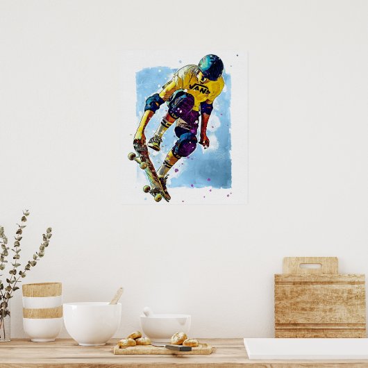 Skate Boarding 20" x 24" Poster (Küche)