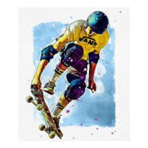 Skate Boarding 20" x 24" Poster