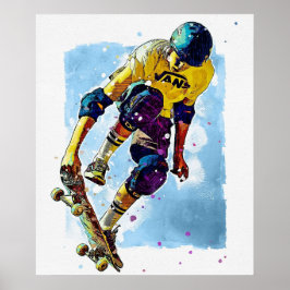 Skate Boarding 20" x 24" Poster