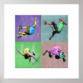 Skate Boarding Pop Art 2, Copyright Karen J Willia Poster (Vorne)