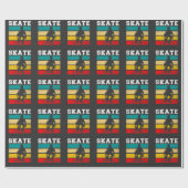 Skate Boy Skateboarding Kid Retro Geschenkpapier (Flach)
