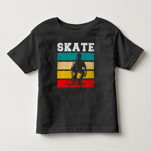 Skate Boy Skateboarding Kid Retro Kleinkind T-shirt (Vorderseite)