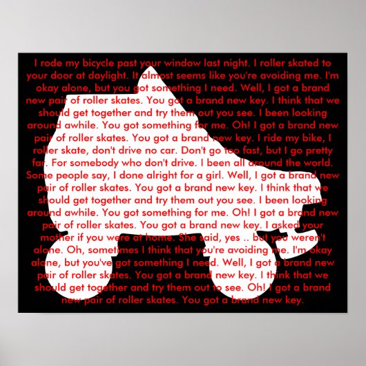 Skate: brandneuer Schlüssel Poster (Vorne)