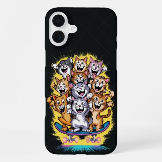 Skate Cats Squad iPhone Hülle (Rückseite)