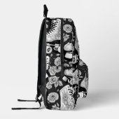Skate Classic Roller Skate Schwarz-weiß Bedruckter Rucksack (Links)
