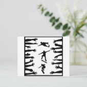 Skate Crowd Postkarte (Stehend Vorderseite)