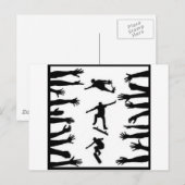 Skate Crowd Postkarte (Vorne/Hinten)
