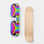 Skate Deck mit Regenbogenhaar Silhouette Skateboard (Vorderseite)