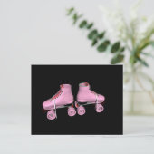 Skate der Hot-Pink-Rollen Postkarte (Stehend Vorderseite)