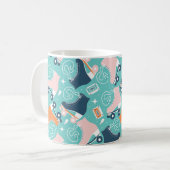 Skate der Retro-Roller: Vintage Kassette Kaffeetasse (Vorderseite Links)